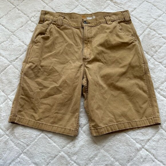 Carhartt | "Hickory Brown" Rugged Flex Relaxed Fit Canvas Work Shorts | Size 34 - Picture 2 of 11